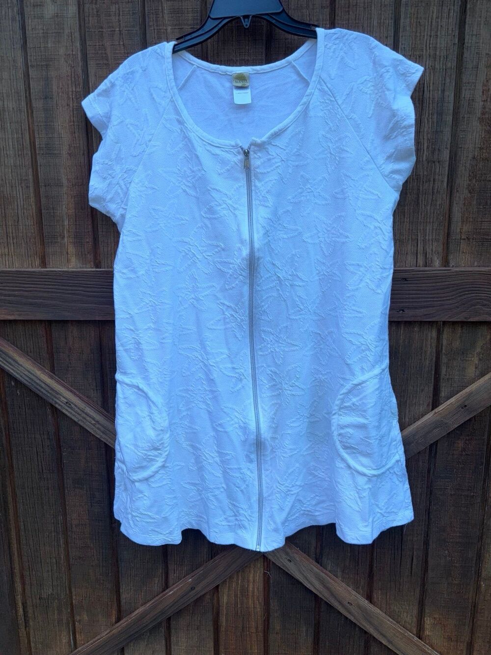 XL Islander Zip up swim suit coverup with pockets
